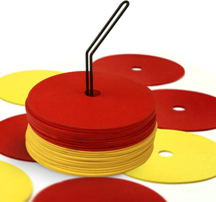 GSI Hole Spot Markers | 6 Inch Non-Skid Floor Markers with Metal Carry Stand | 24 Pack