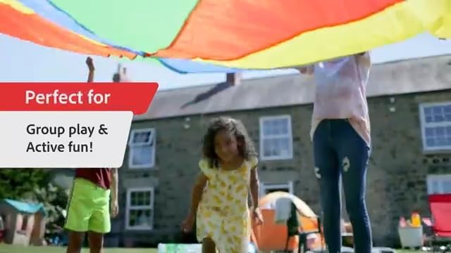 GSI 20 foot rainbow kids play parachute with 20 handles
