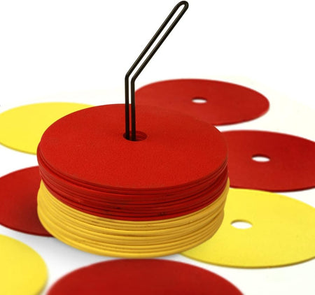 GSI Hole Spot Markers | 6 Inch Non-Skid Floor Markers with Metal Carry Stand | 24 Pack