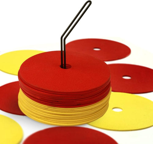 GSI Hole Spot Markers | 6 Inch Non-Skid Floor Markers with Metal Carry Stand | 24 Pack