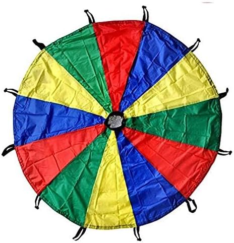 GSI 6 foot rainbow kids play parachute with 6 handles