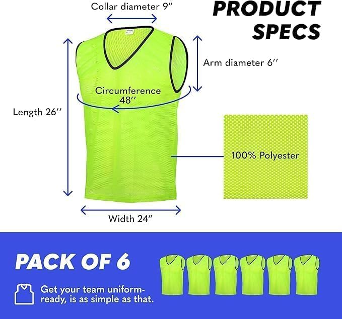 GSI blue and yellow two team pinnies 12 pack