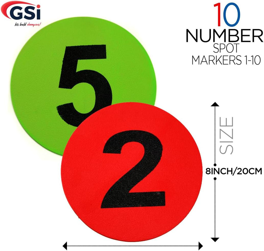 GSI number 1 to 12 floor spot markers