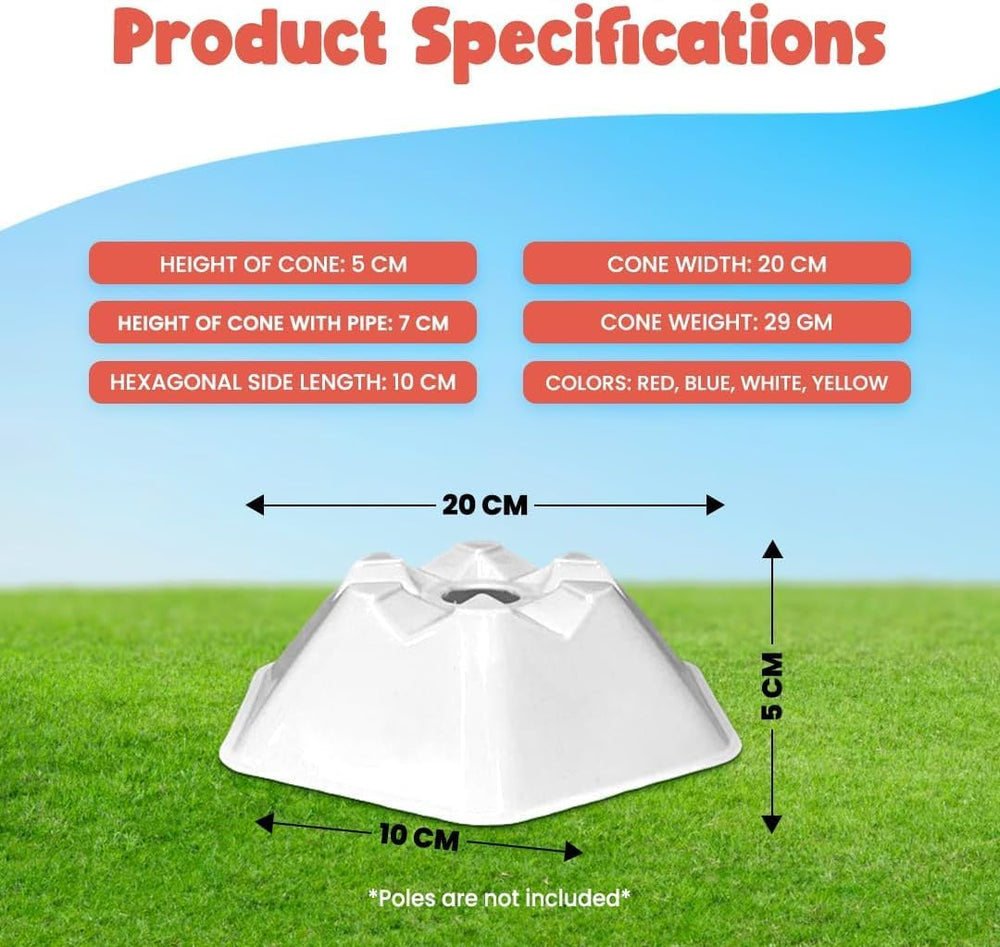 GSI hexa agility cones 20 pack with pipe grooves for hurdles