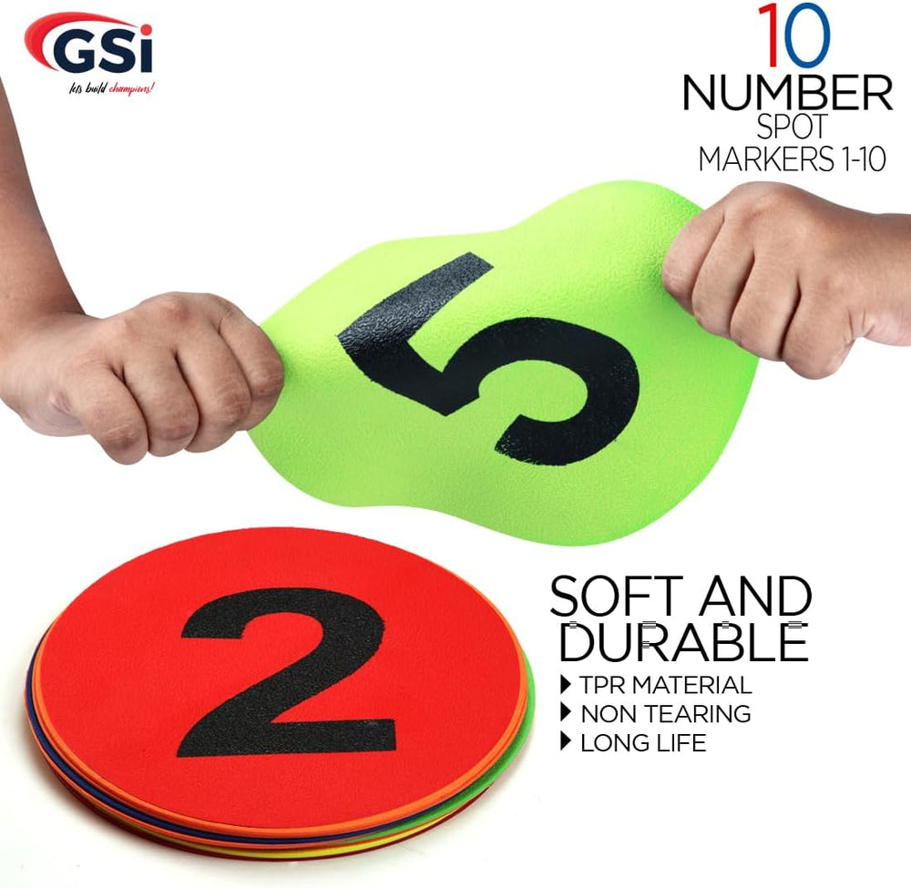 GSI number 1 to 12 floor spot markers
