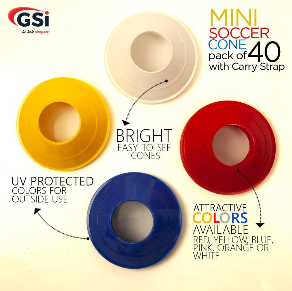 GSI mini soccer cones 5 inch agility disc cones