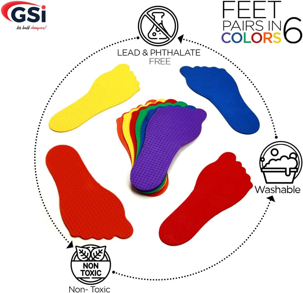 GSI footprint spot markers for kids motor skills