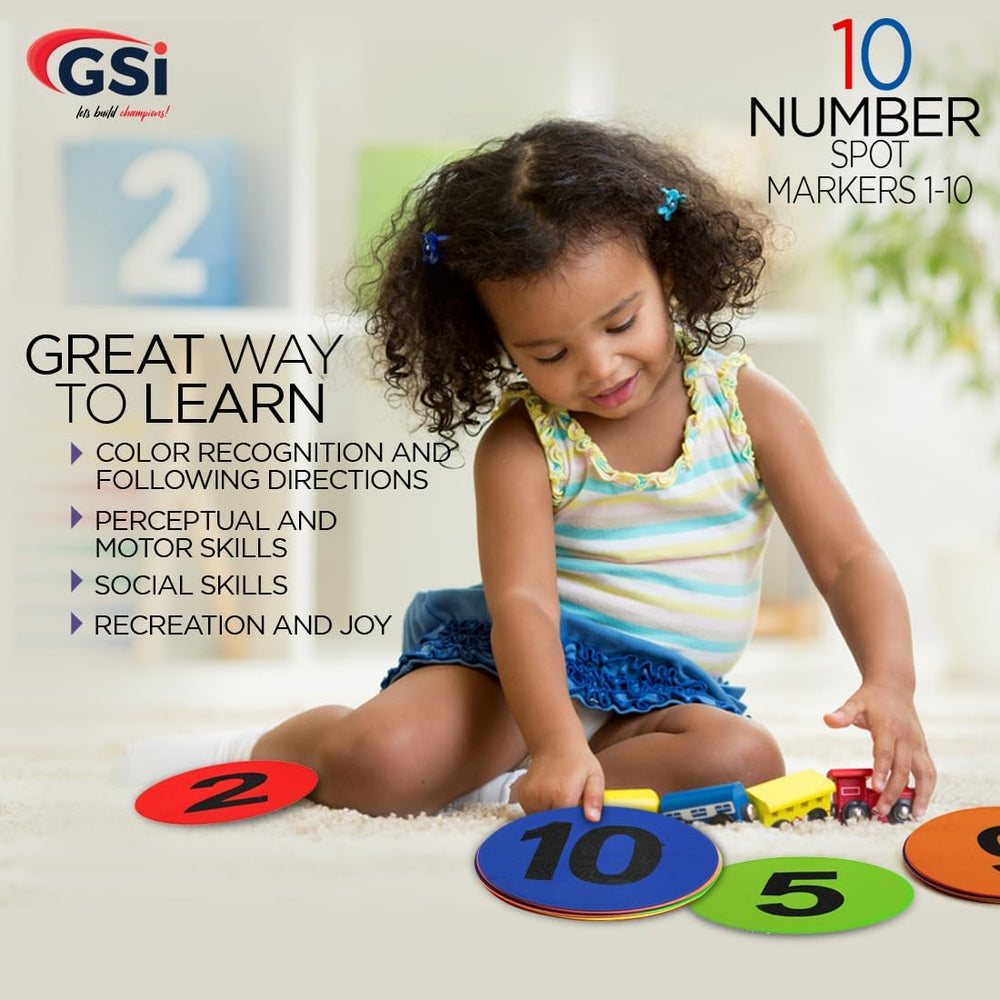 GSI number 1 to 12 floor spot markers