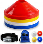 GSI Prodisc Super Soccer Cones | 8 Inch Disc Cones with Strap & Bag | 40 Pack