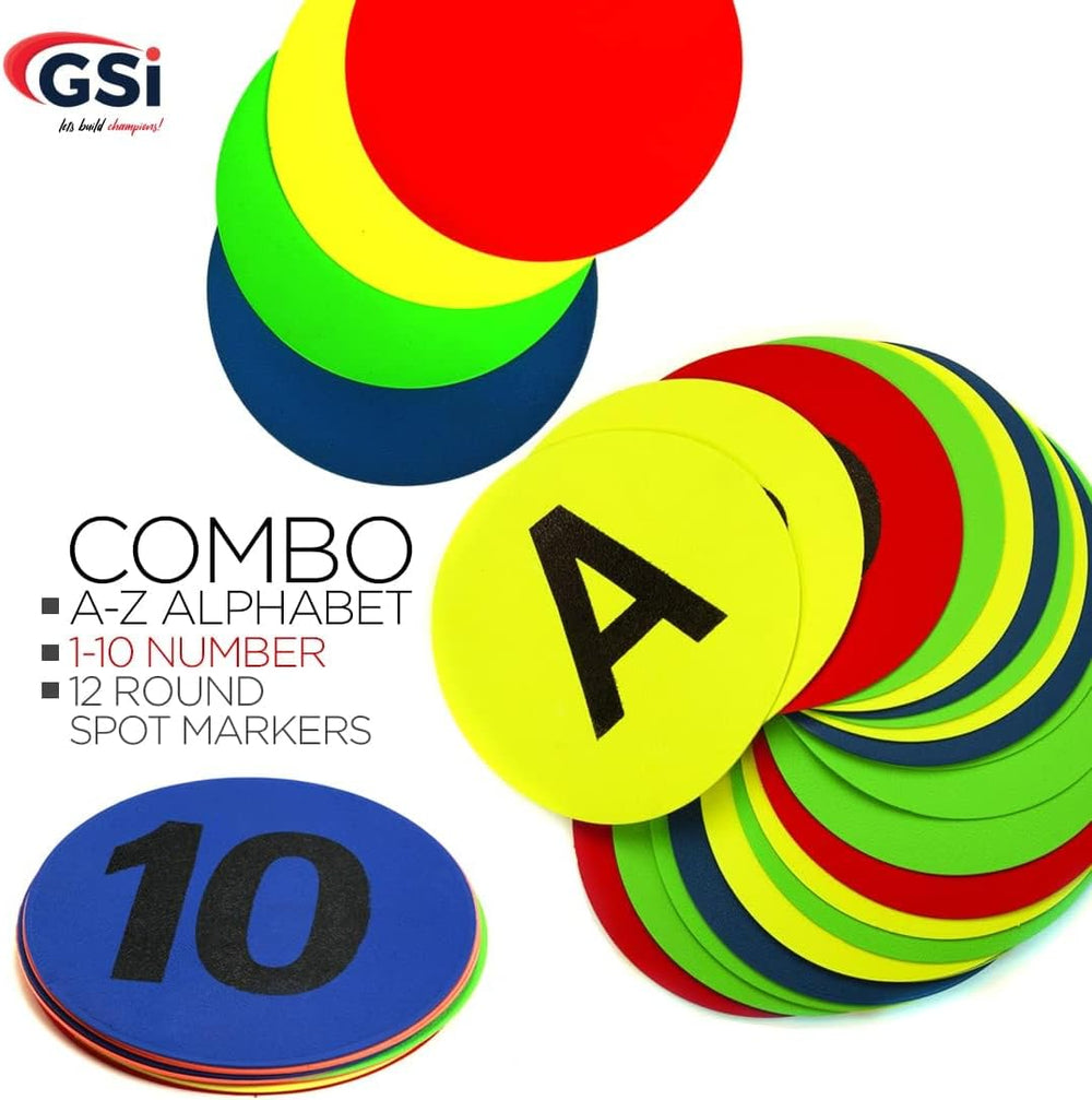 GSI classroom floor marker combo set with letters numbers and spots