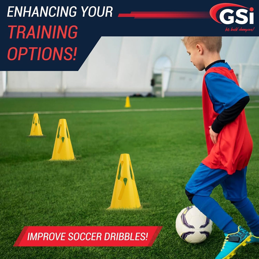 GSI hurdle training cones with holes for poles