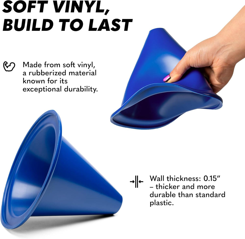 GSI 6 inch heavy vinyl training cones set of 8