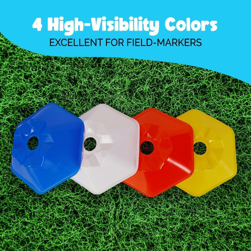 GSI hexa agility cones 20 pack with pipe grooves for hurdles