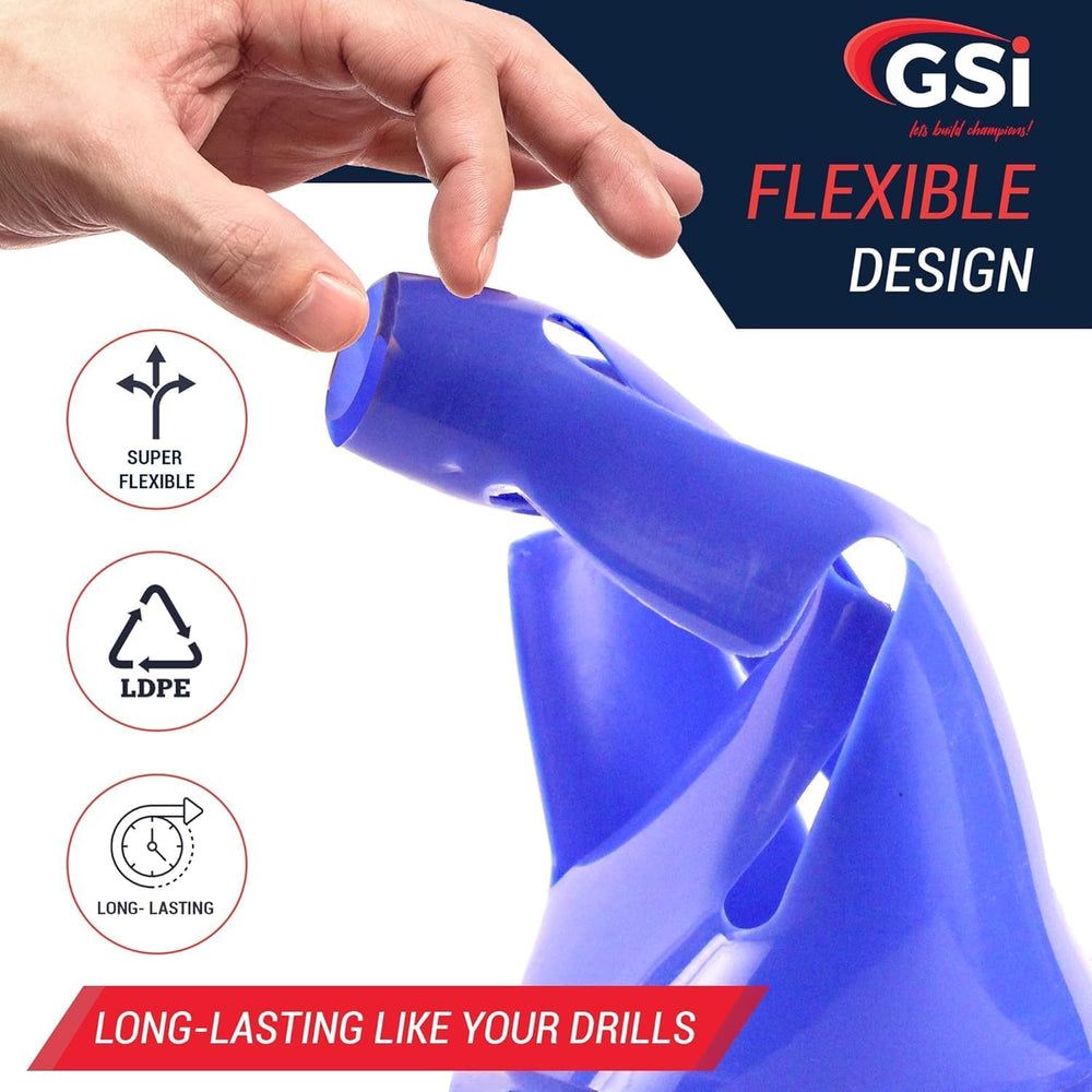 GSI hurdle training cones with holes for poles