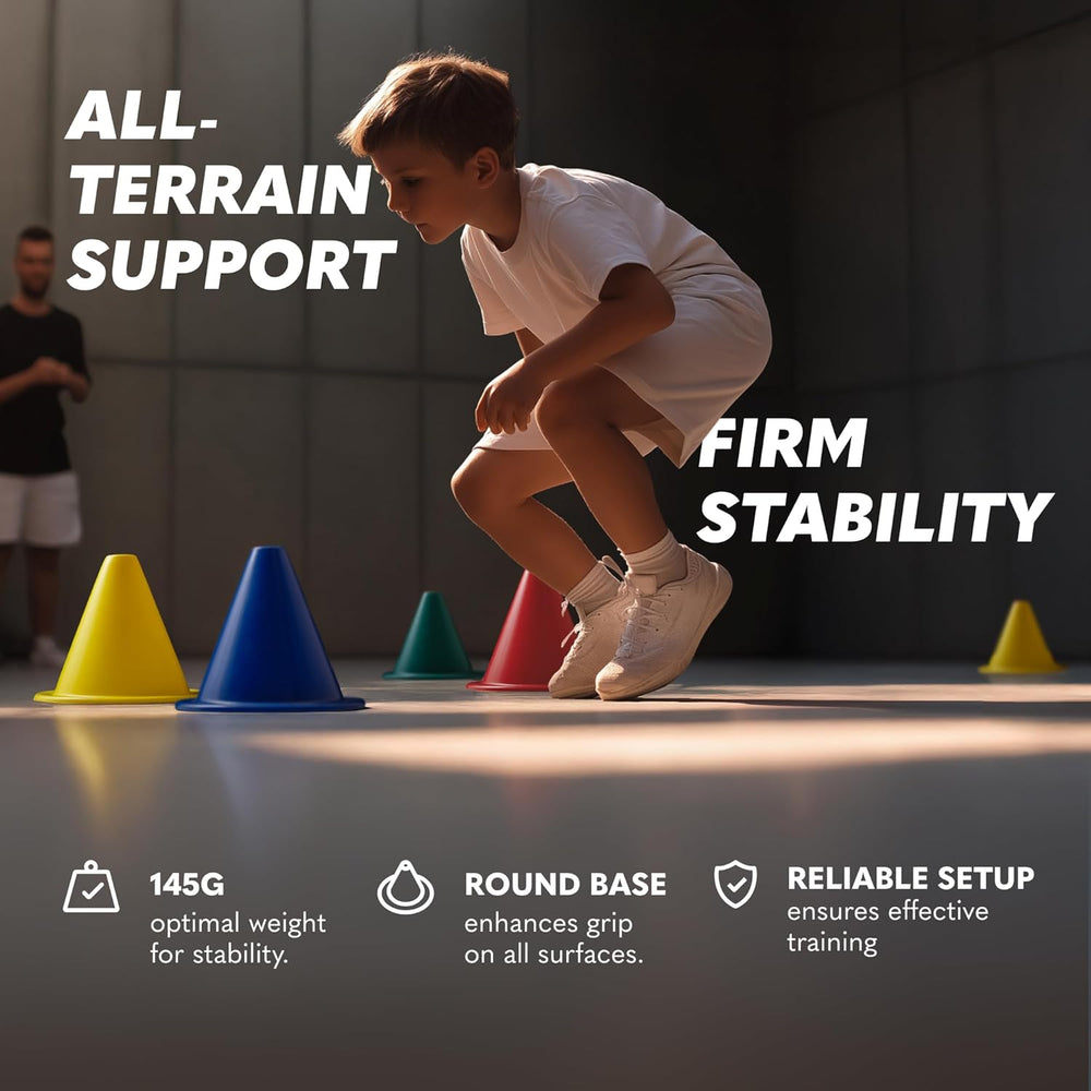 GSI 6 inch heavy vinyl training cones set of 8
