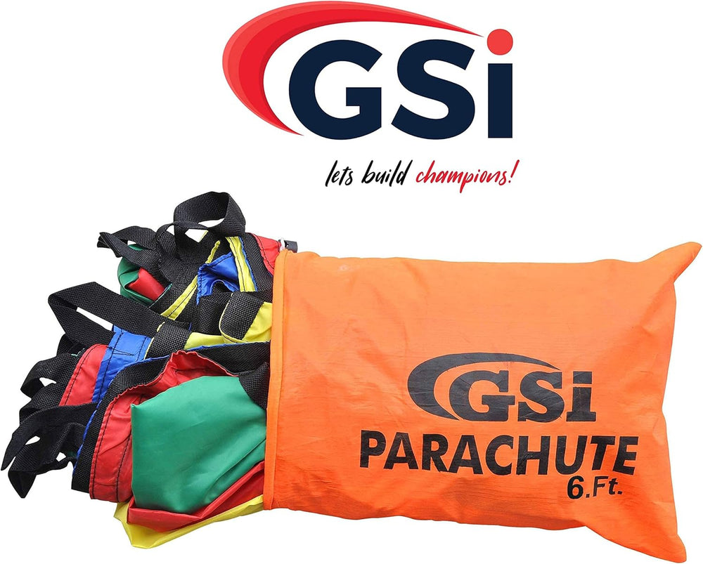 GSI 30 foot rainbow kids play parachute with 30 handles