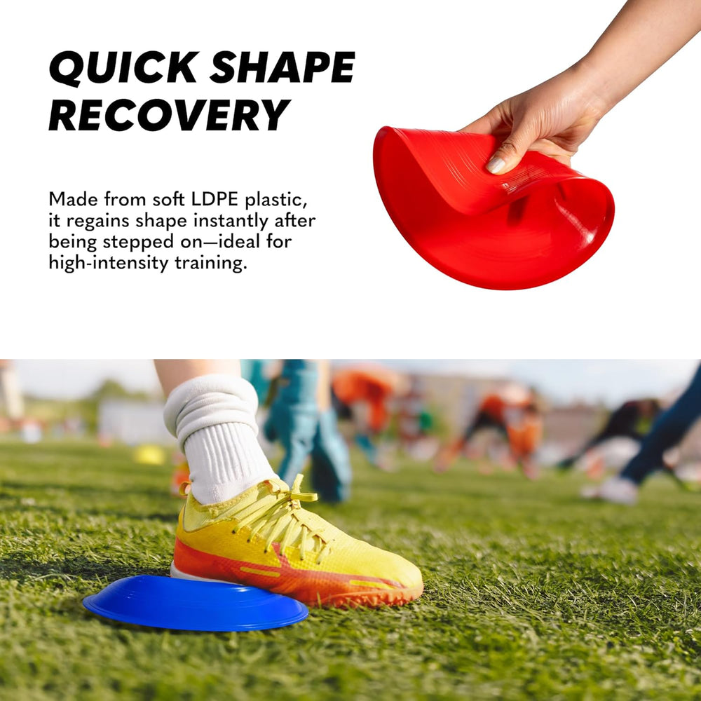 GSI prodisc 8 inch heavyweight soccer cones 40 pack with bag and strap