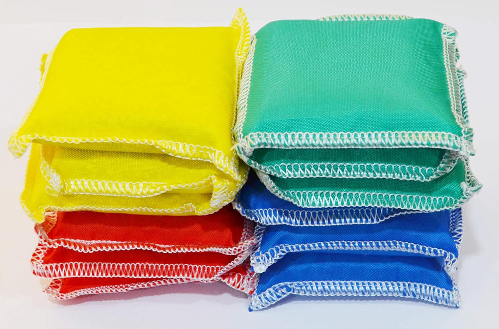 GSI Mini Bean Bags Nylon | 12 Pack Toss Game Bean Bags for Kids | 4 Colors